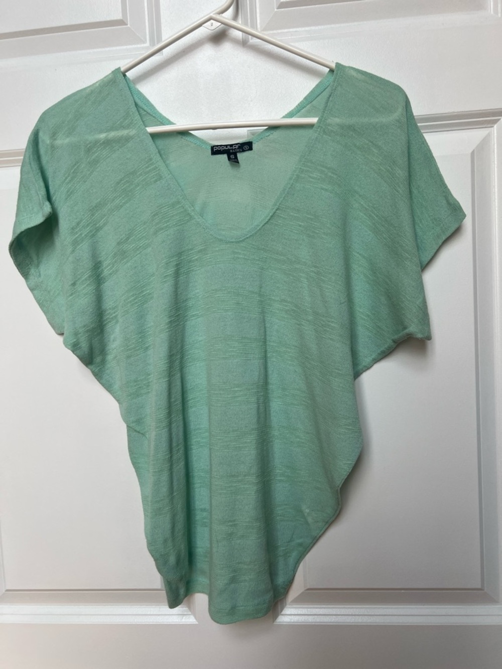 Mint Green V-Neck Dolman Top
